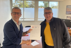 Mr Guégan (DT du FCC85) et Mr Thibaud (Proviseur du Lycée)